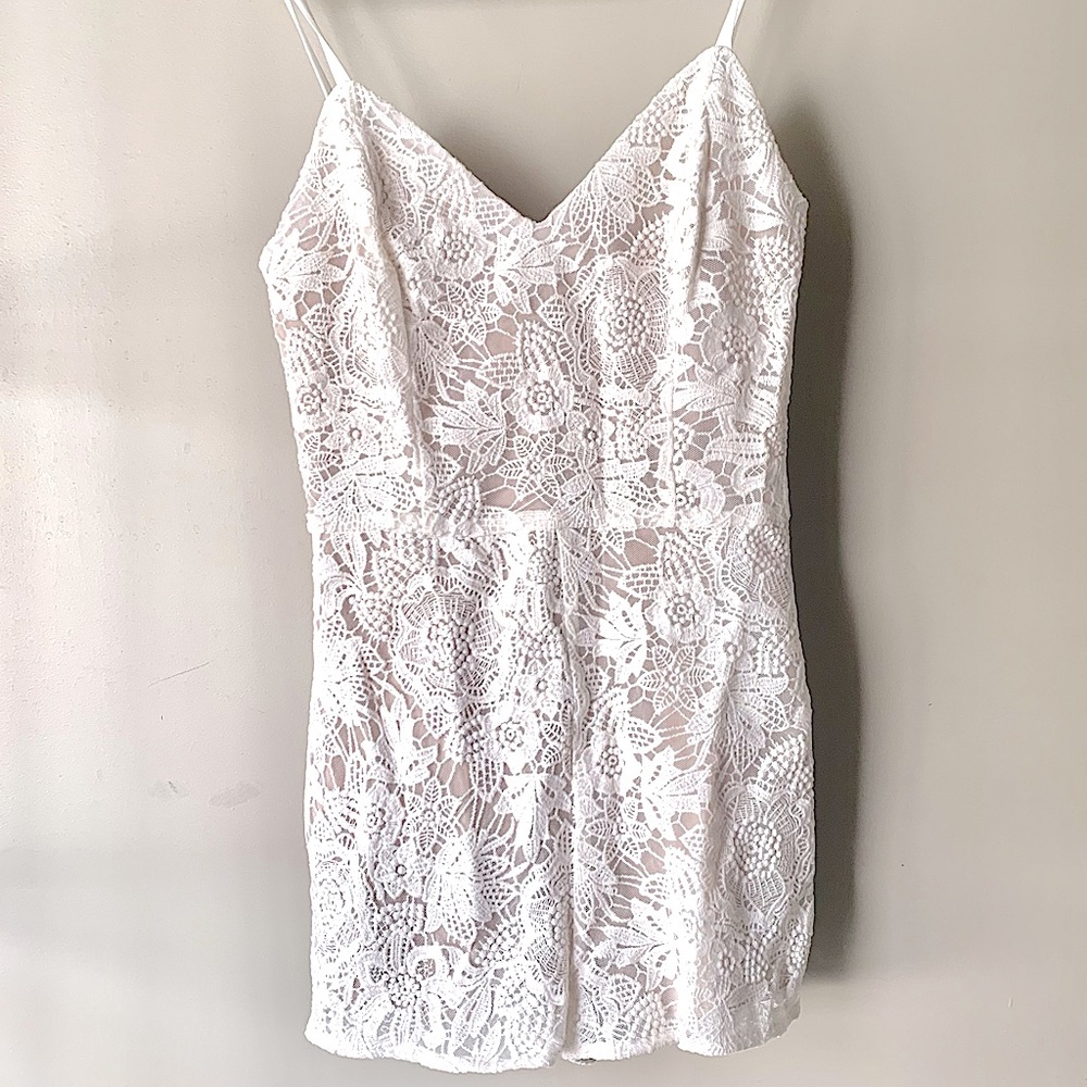 MARCIANO white lace romper